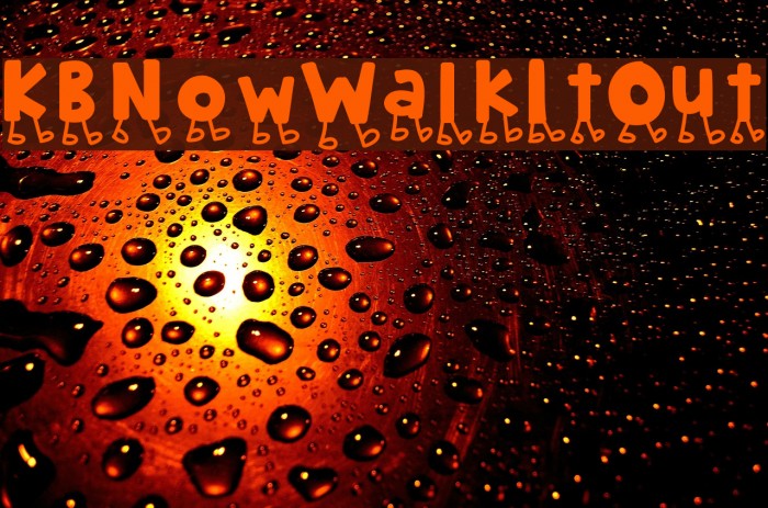 KBNowWalkItOut Font examples