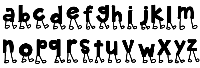 KBNowWalkItOut Font LOWERCASE