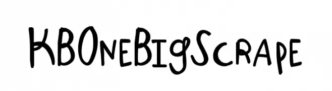 KBOneBigScrape  font caratteri gratis