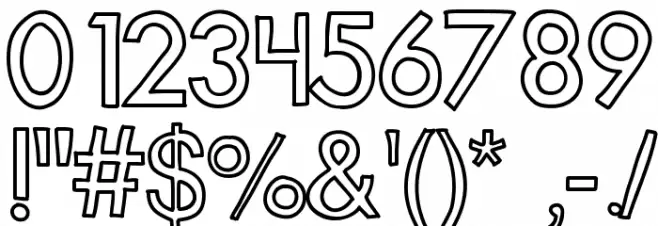 KBOutOfTowner Font OTHER CHARS