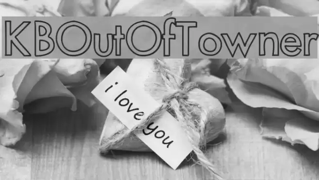 KBOutOfTowner Font examples