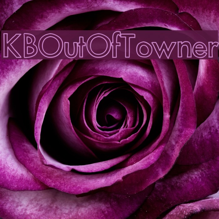 KBOutOfTowner फ़ॉन्ट examples