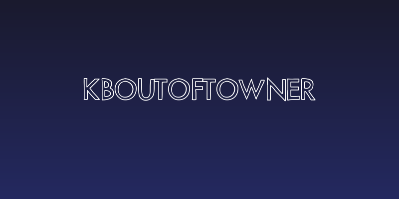 KBOutOfTowner Social Header