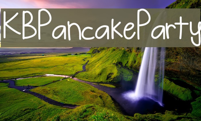 KBPancakeParty Font examples
