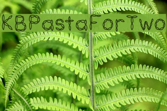 KBPastaForTwo Font examples