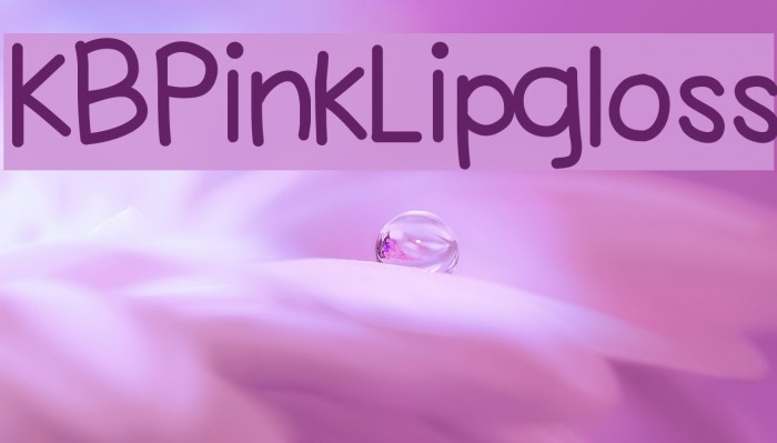 KBPinkLipgloss Font examples