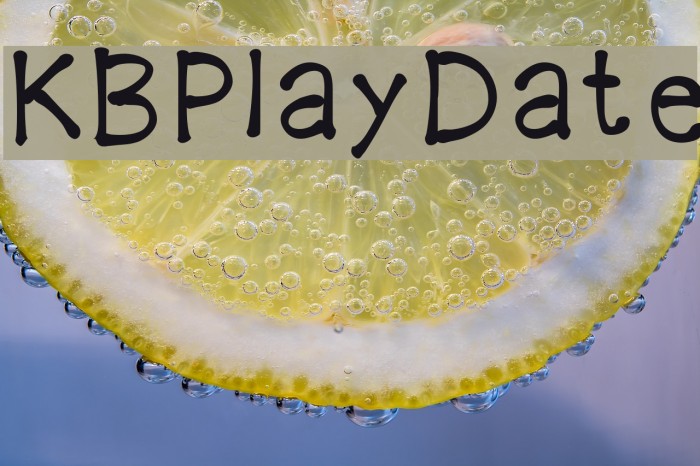 KBPlayDate Font examples