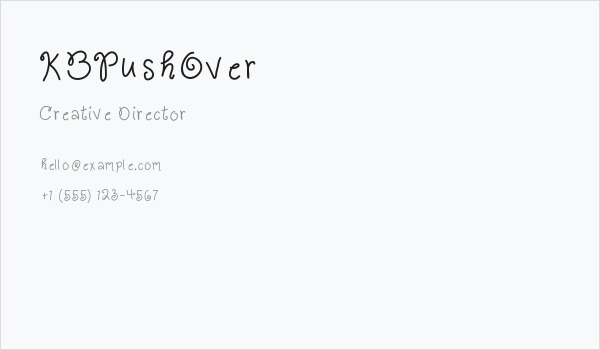 KBPushOver Business Card