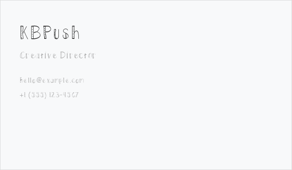KBPush Business Card