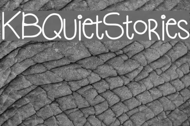 KBQuietStories Font examples