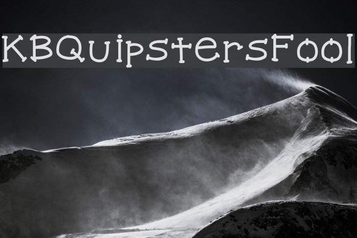 KBQuipstersFool Font examples