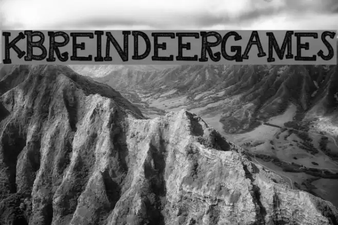 KBREINDEERGAMES Font examples