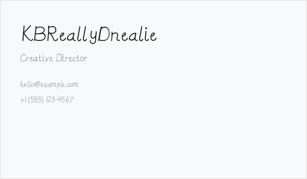 KBReallyDnealie Business Card