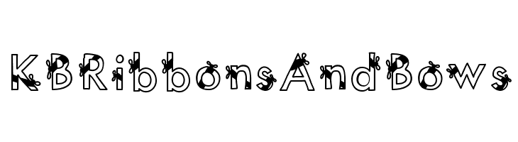 KBRibbonsAndBows  Frei Schriftart Herunterladen