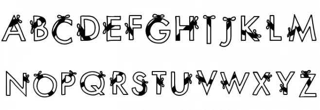 KBRibbonsAndBows Шрифта ВЕРХНИЙ