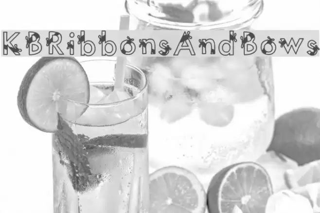 KBRibbonsAndBows Font examples