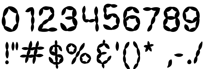 KBRiceaRoni Font OTHER CHARS