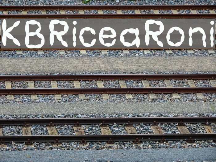 KBRiceaRoni Font examples