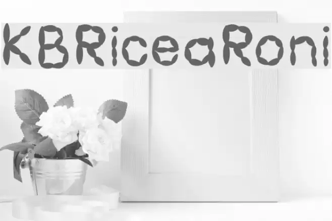 KBRiceaRoni Font examples