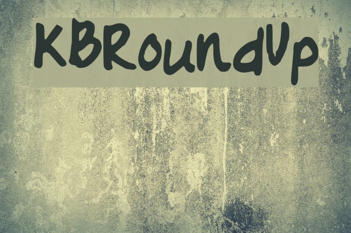 KBRoundUp Font examples