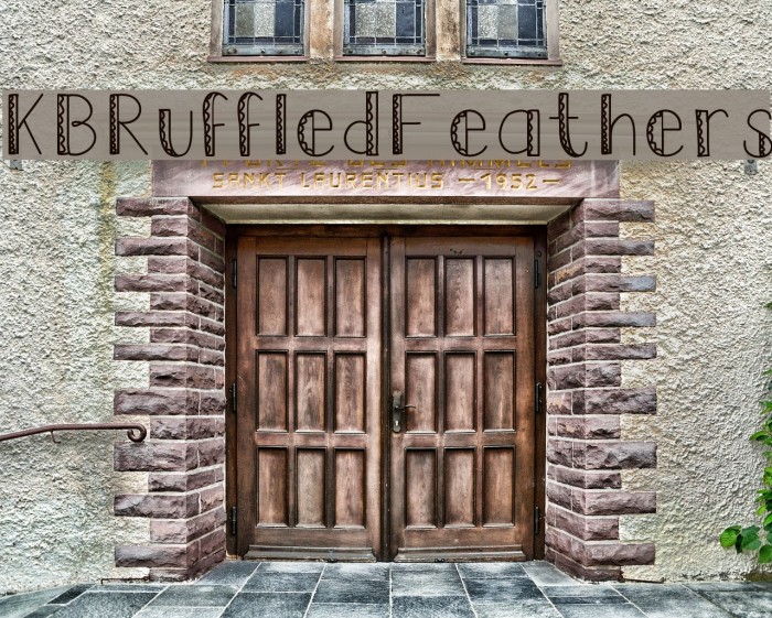 KBRuffledFeathers Font examples