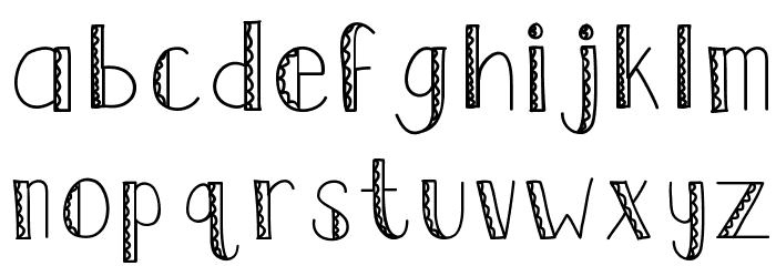 KBRuffledFeathers Font LOWERCASE