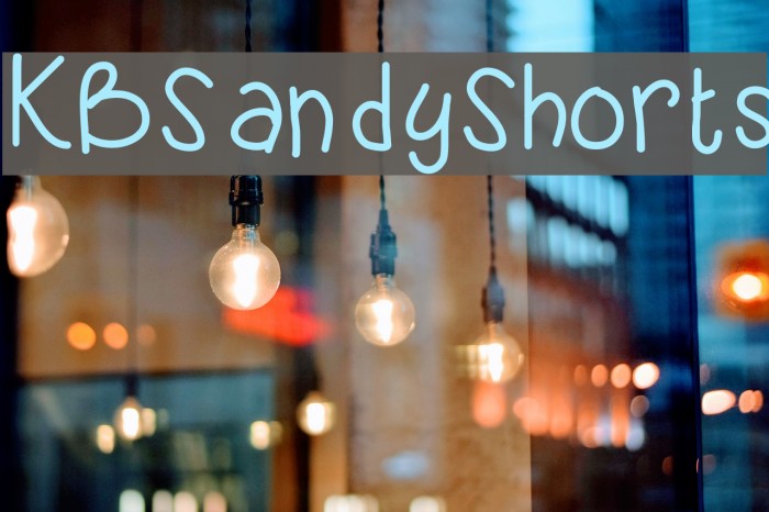 KBSandyShorts Font examples
