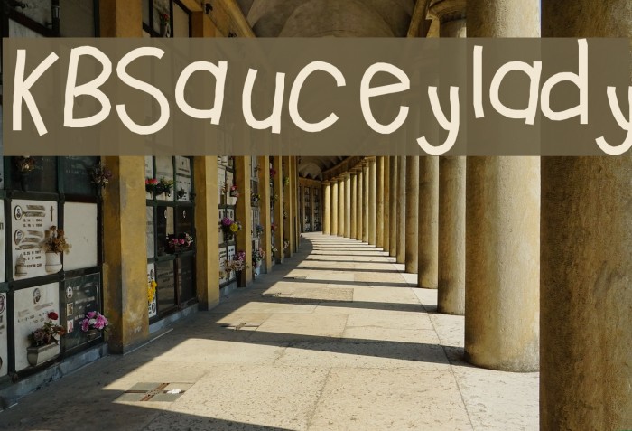 KBSauceylady Font examples