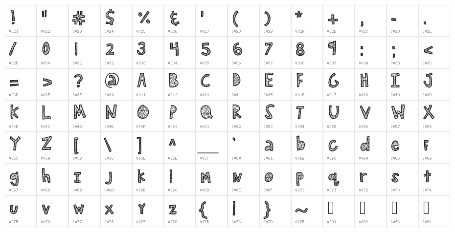 KBSecretPassage Character Map