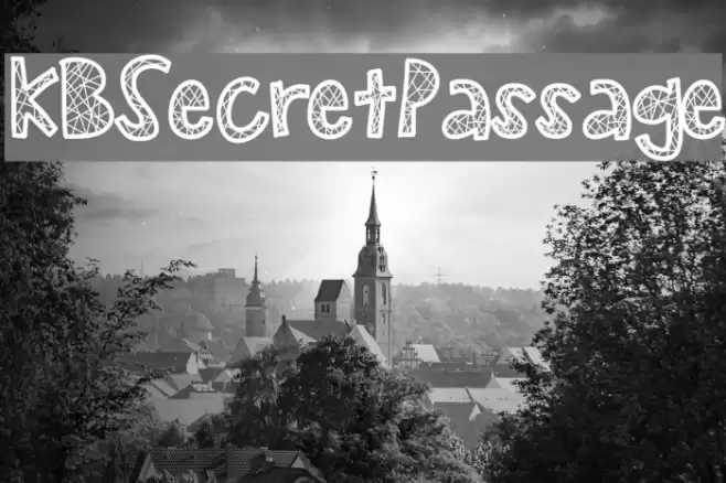 KBSecretPassage Font examples