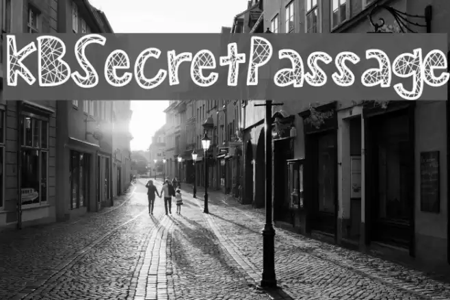 KBSecretPassage Font examples