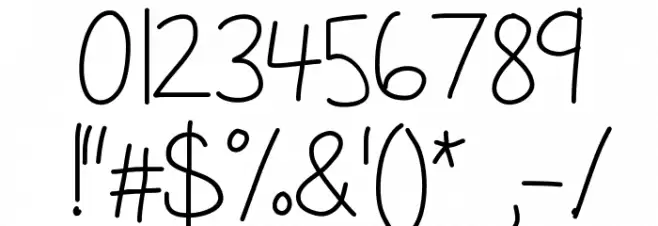 KBSeriouslyIntoHer Font OTHER CHARS