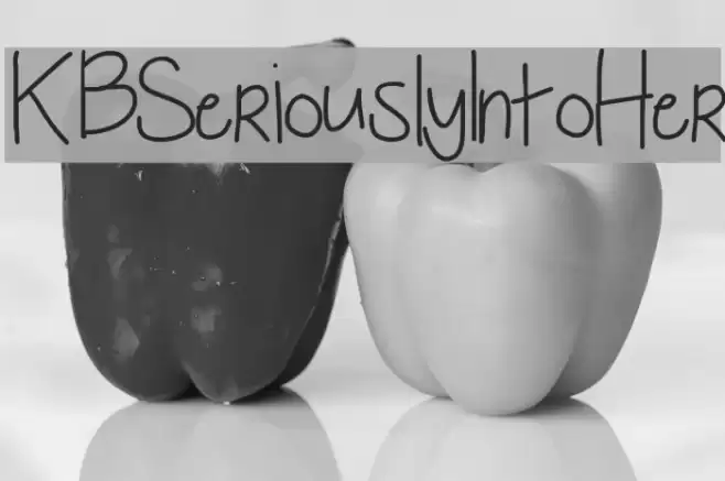 KBSeriouslyIntoHer Font examples