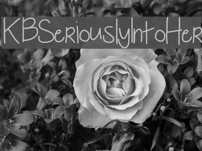 KBSeriouslyIntoHer Font examples