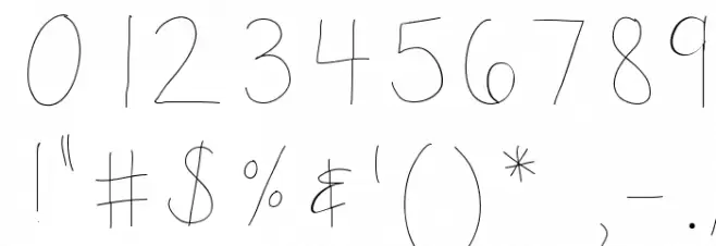 KBSketch Font OTHER CHARS