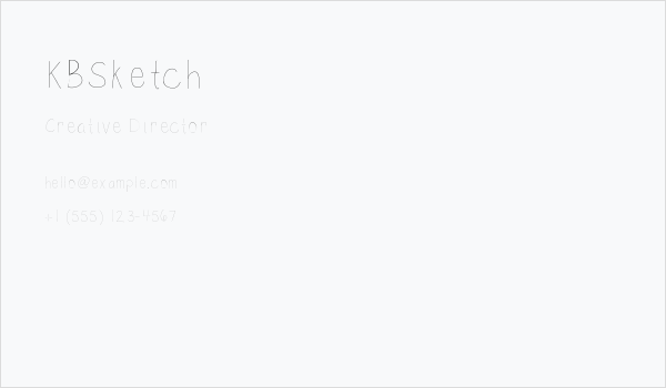 KBSketch Business Card