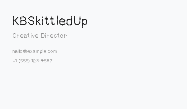 KBSkittledUp Business Card