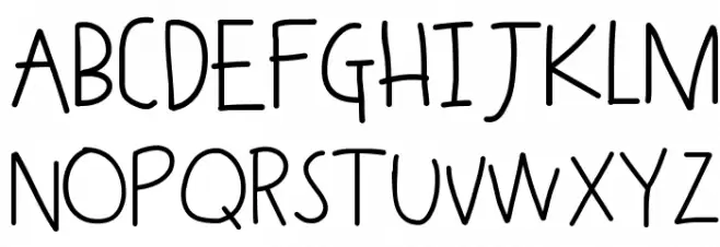 KBSneakyWalrus Schriftart Groß