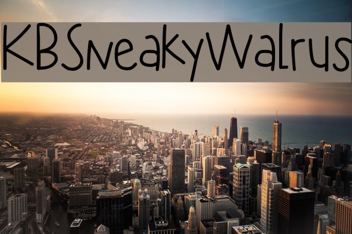 KBSneakyWalrus Font examples
