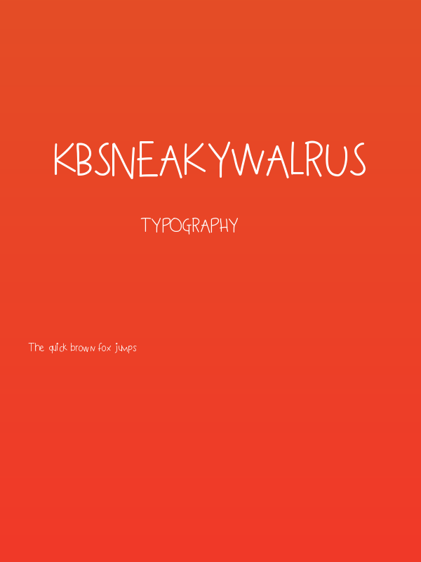 KBSneakyWalrus Poster