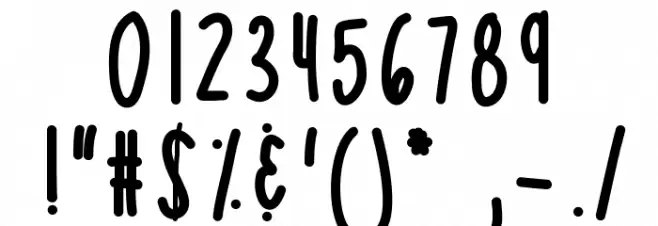 KBSoThinterestingBold Font OTHER CHARS