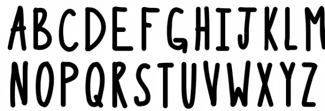 KBSoThinterestingBold フォント 大文字