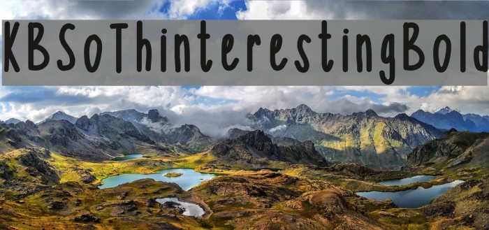 KBSoThinterestingBold Font examples