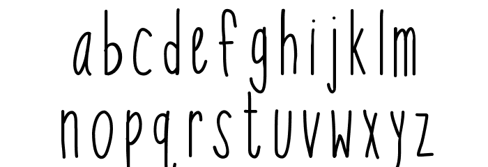 KBSoThinteresting Font LOWERCASE