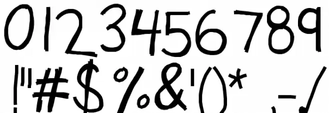 KBSourdoughBread Font OTHER CHARS