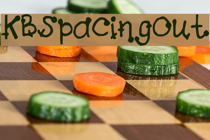 KBSpacingOut Font examples