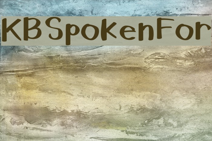 KBSpokenFor Font examples