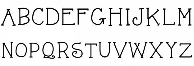 KBStarlight フォント 大文字