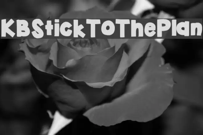 KBStickToThePlan Font examples