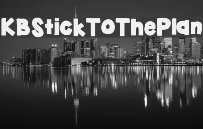 KBStickToThePlan Font examples
